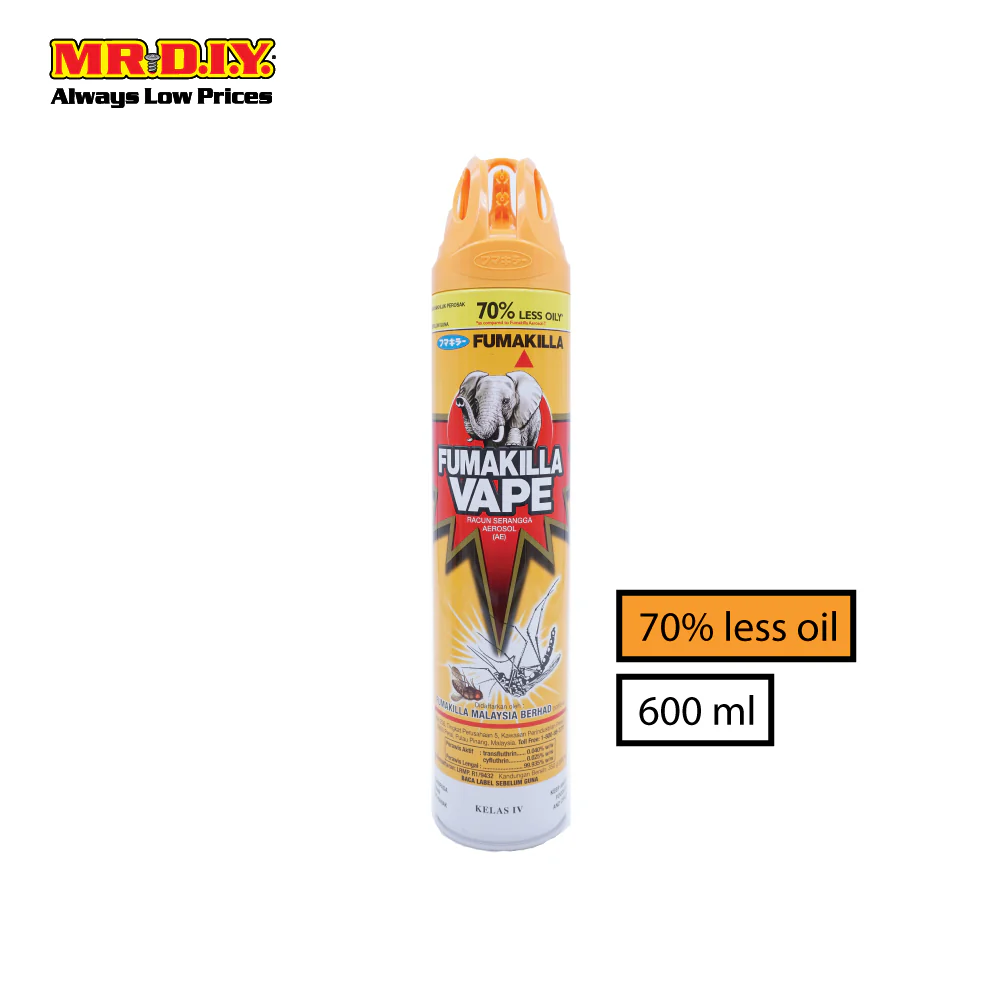 FUMAKILLA Vape Aerosol Kill Mosquito Cockroach (600ml) - Image 3