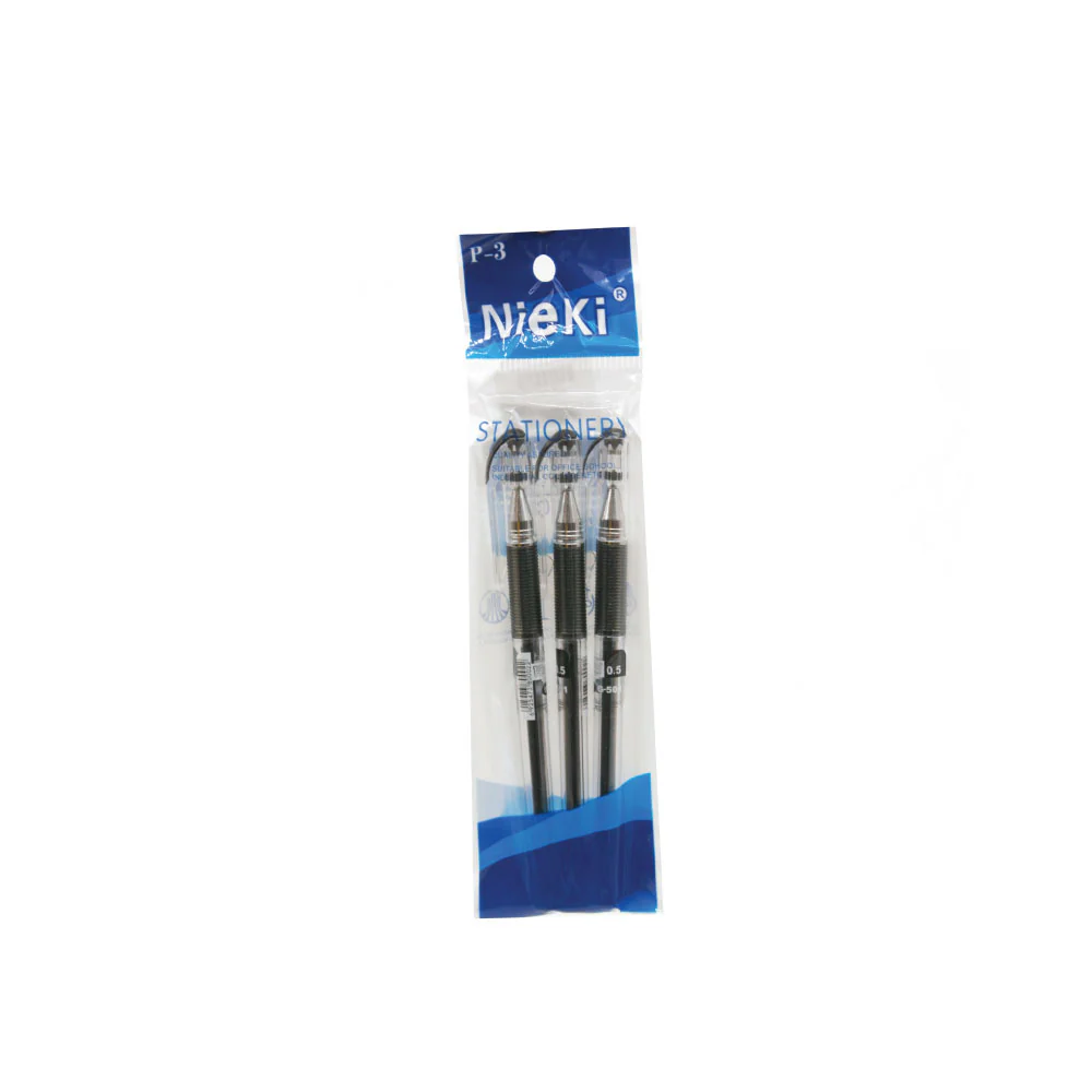(MR.DIY) Nieki Gel Pen Black G-501 (3 pcs) - Image 2
