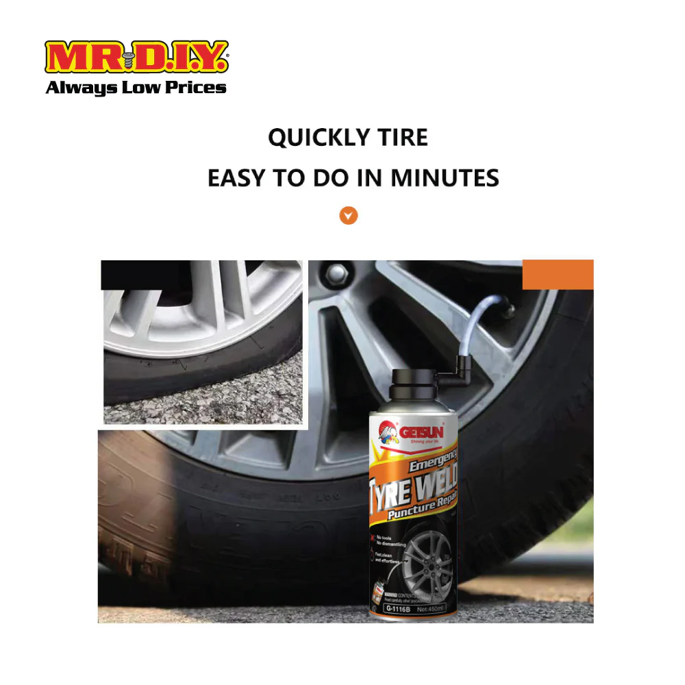 GETSUN Emergency Tyre Weld Puncture Repair (450ml) - Image 6