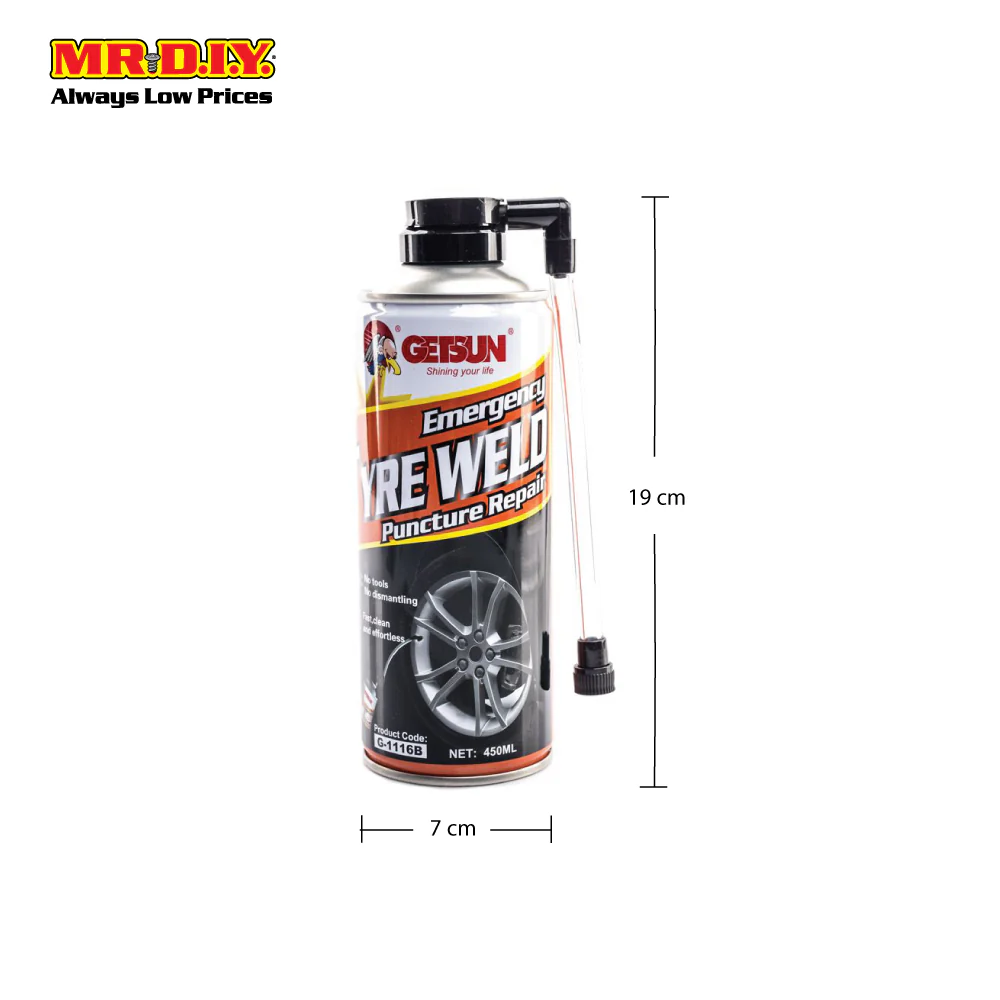 GETSUN Emergency Tyre Weld Puncture Repair (450ml) - Image 7