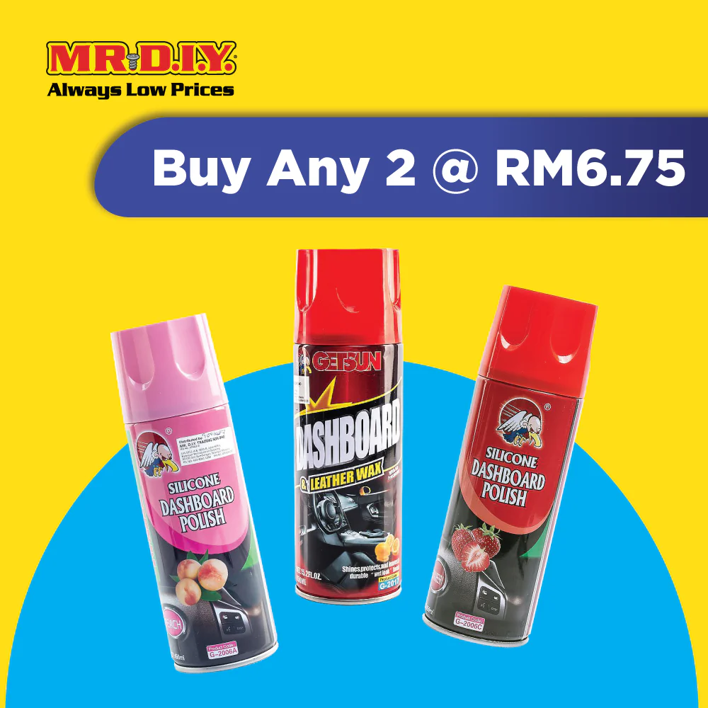 GETSUN Silicone Dashboard Polish Spray Peach Scent (450ml) - Image 2