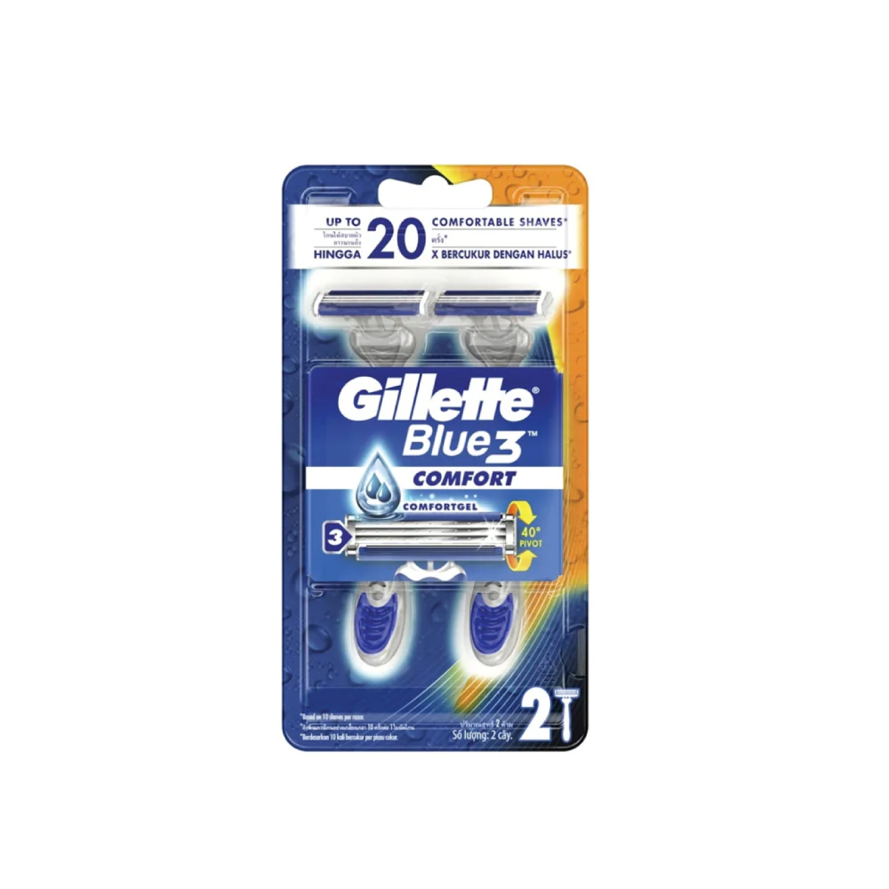 GILETTE Blue 3 Comfort Men's Disposable Razor (2pcs) - Image 4