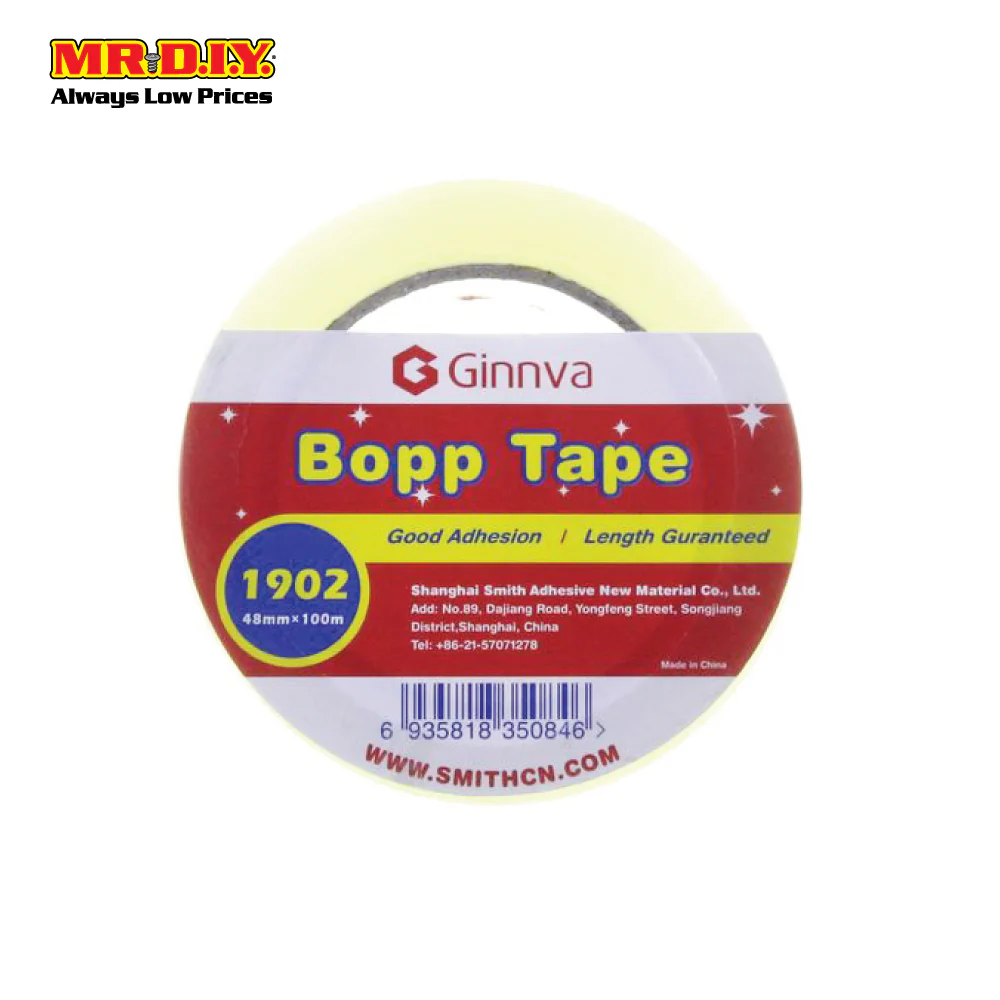 GINNVA Strong Adhesive Transparent Bopp Tape (4.8cm x 100m) - Image 2