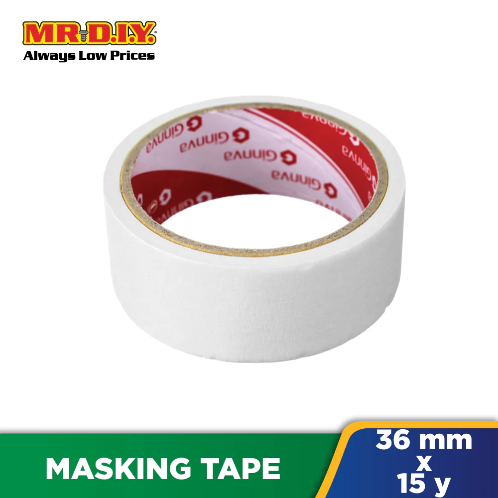GINNVA White Masking Tape (3.6cm x 13m) - Image 3