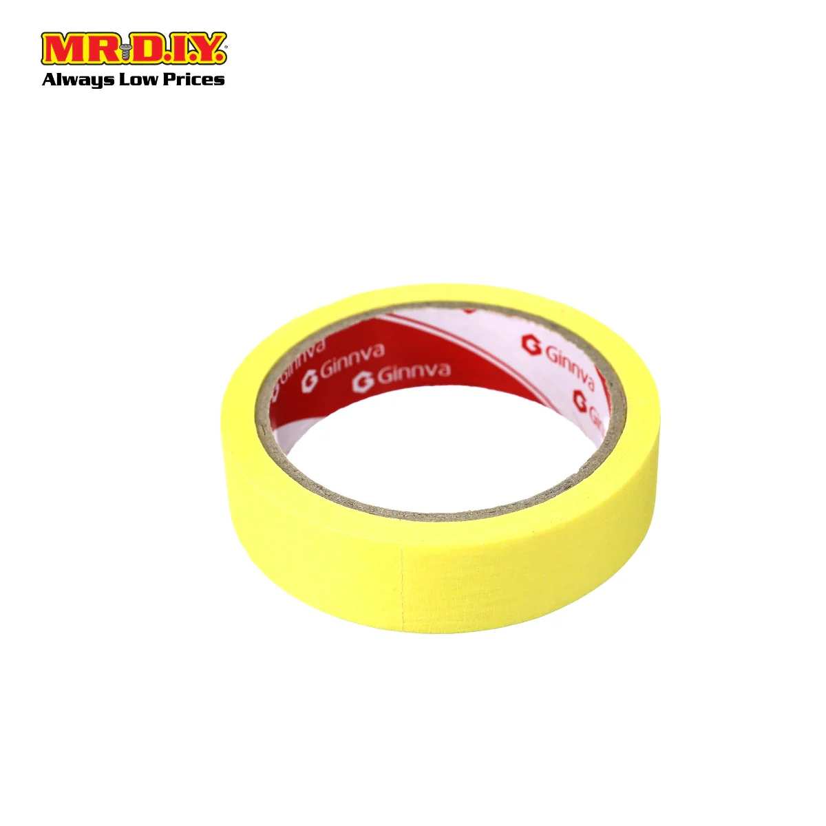GINNVA Yellow Masking Tape (2.4cm x 18m) - Image 2