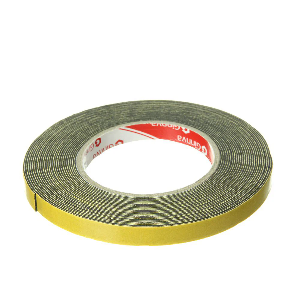 GINNVA Double Sided Foam Tape Black (1.2cm x 9m) - Image 2