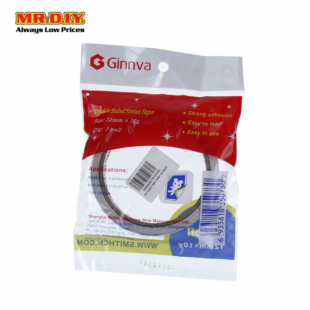 GINNVA Double Sided Tissue Tape (1.2cm x 9m) - Image 3