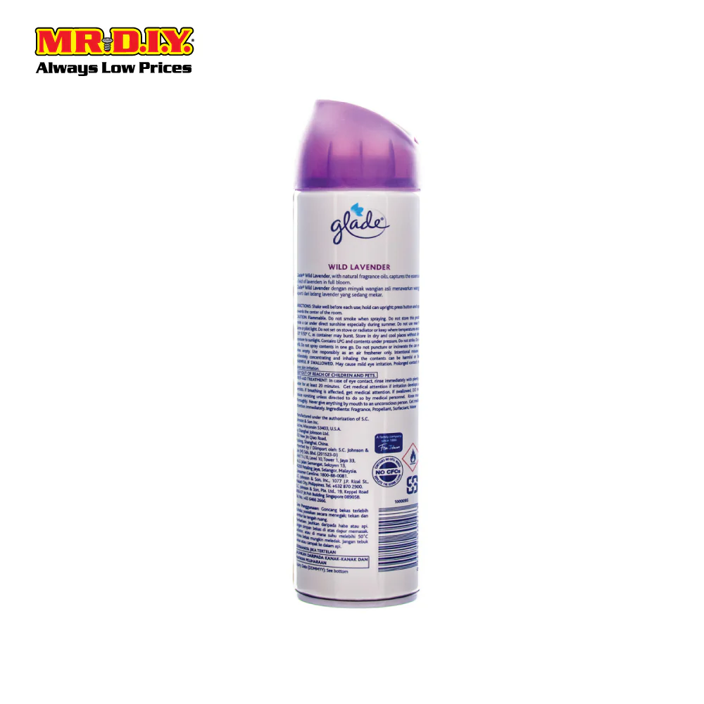 GLADE Air Refresher Spray In Wild Lavender Scent 320ML - Image 2