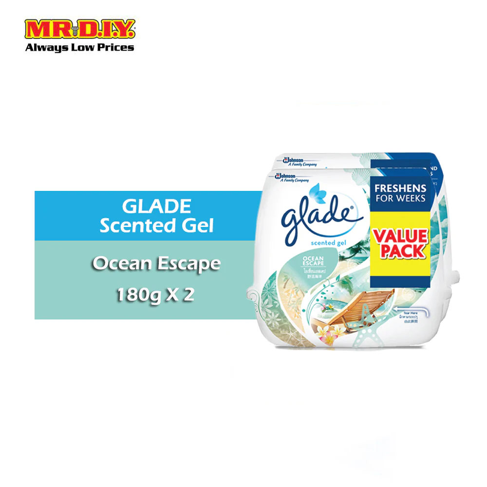 GLADE Air Refreshing Ocean Escape Scented Gel (2 x 180g) - Image 3