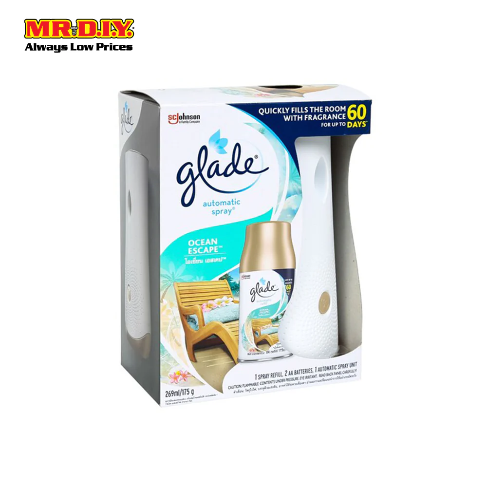 GLADE Automatic 3 in 1 Spray Ocean Escape Starter Kit 175g - Image 3