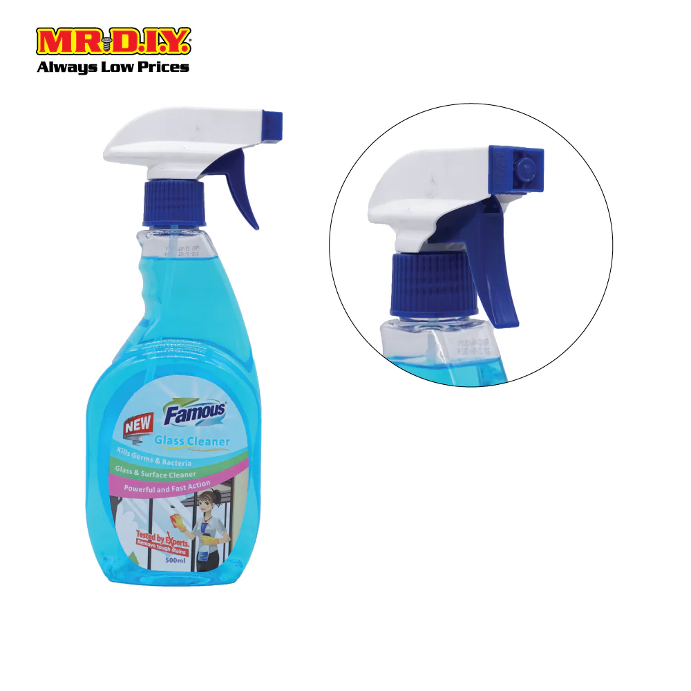 FAMOUS Glass Surface Cleaner Spray (500ml) - Image 5
