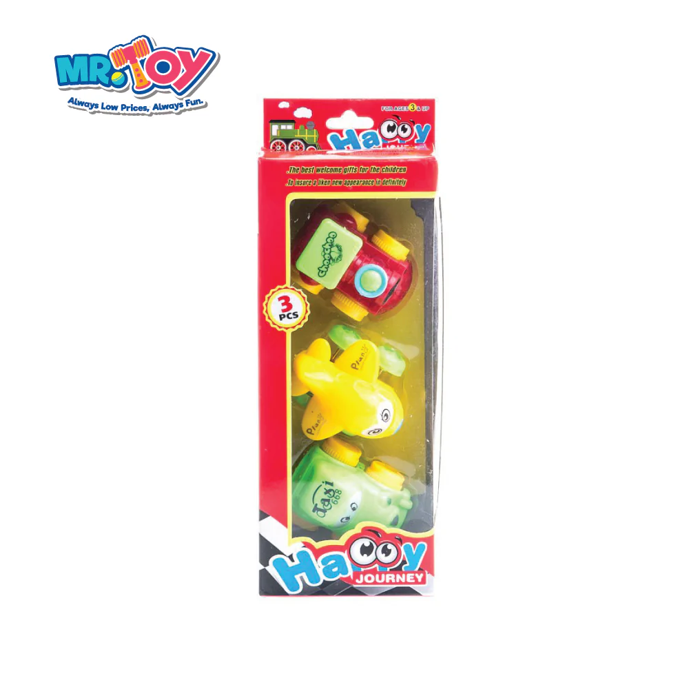 (MR. TOY) Happy Journey Racing Cars (3pc) - Image 3