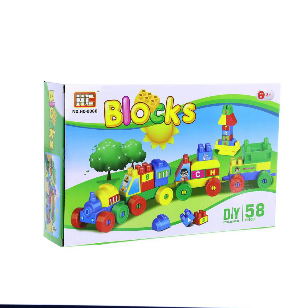 HC Train Education Blocks Toy Set (58 pcs) - Image 2
