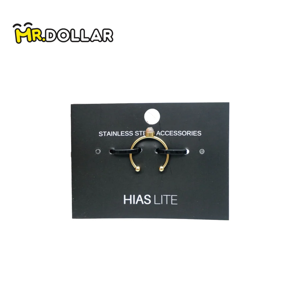 [Limited Edition] HIAS JEWELLERY Dainty Finger Gold Ring With Stone - Image 2