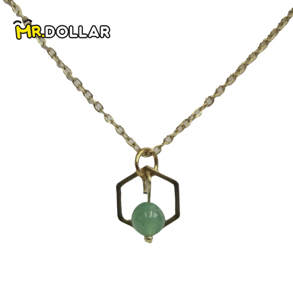 HIAS JEWELLERY Gold Bracelet with Coloured Stones (Green/White/Red) - Image 3