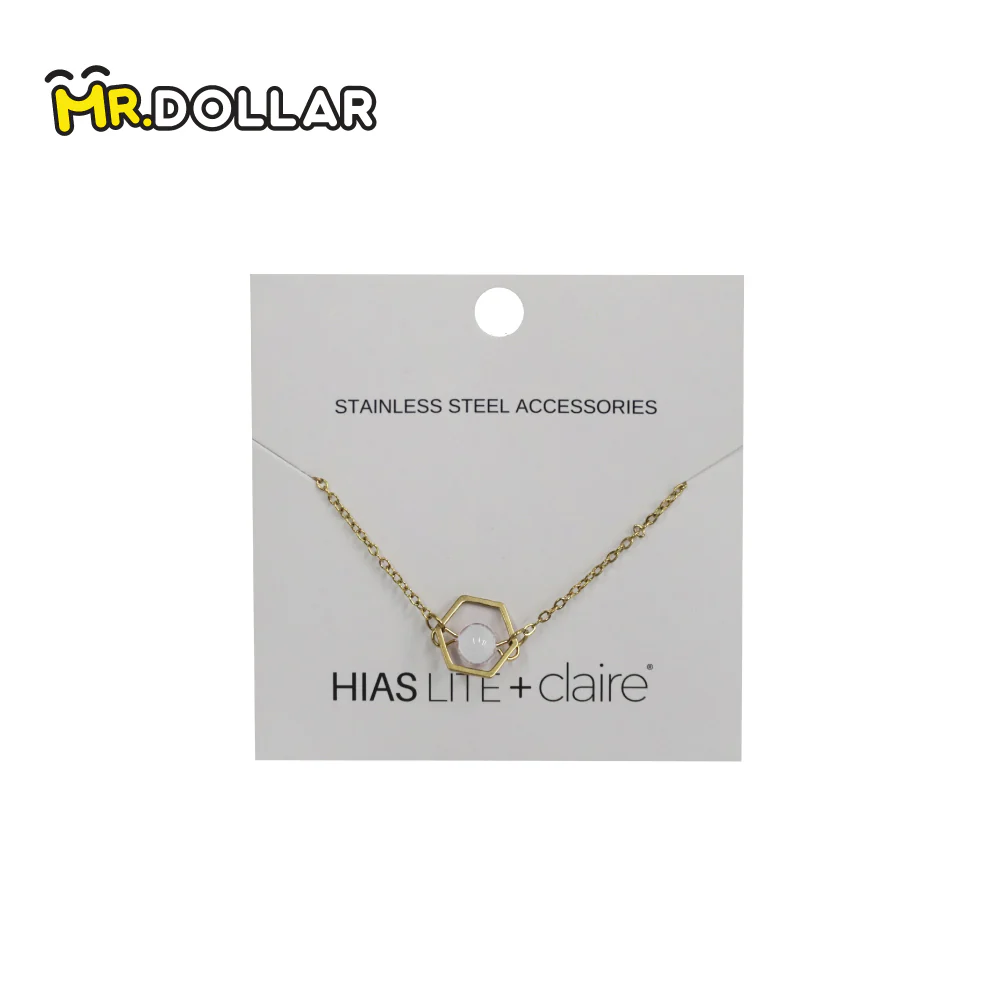 HIAS JEWELLERY Gold Bracelet with Coloured Stones (Green/White/Red) - Image 6