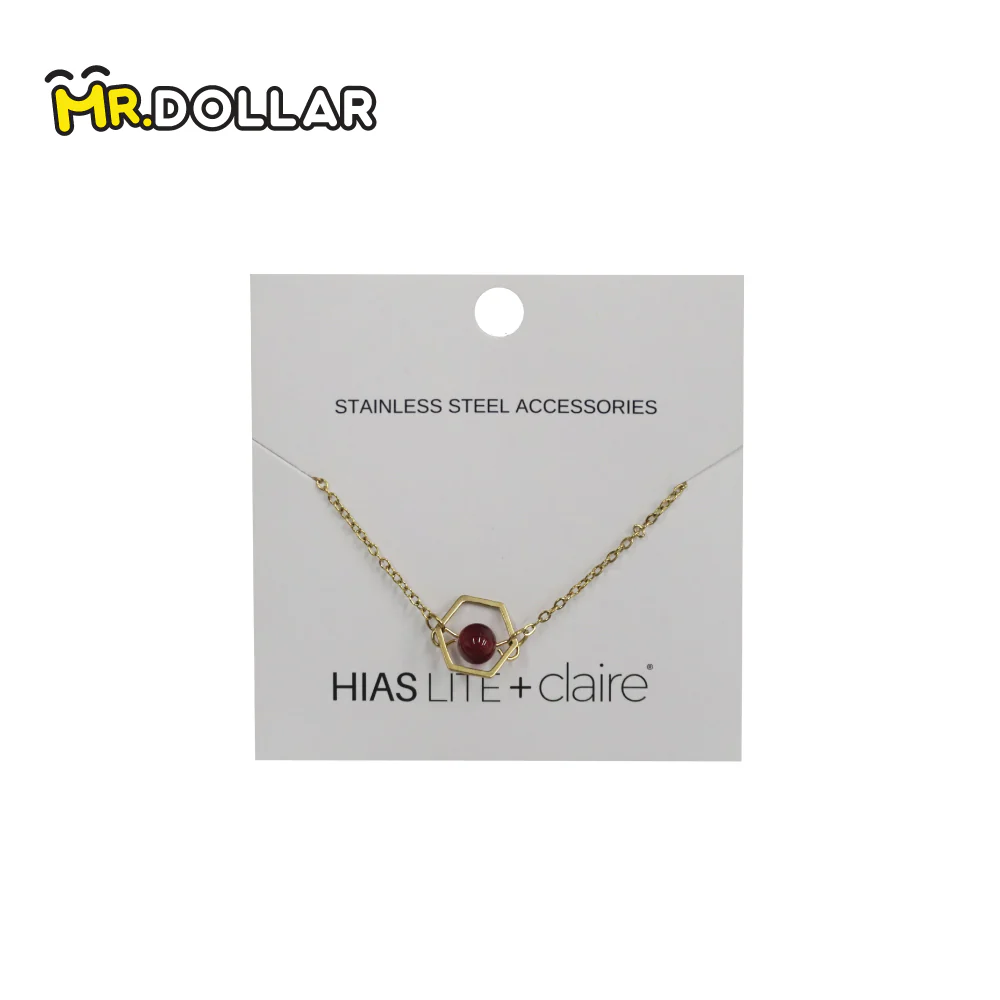 HIAS JEWELLERY Gold Bracelet with Coloured Stones (Green/White/Red) - Image 7