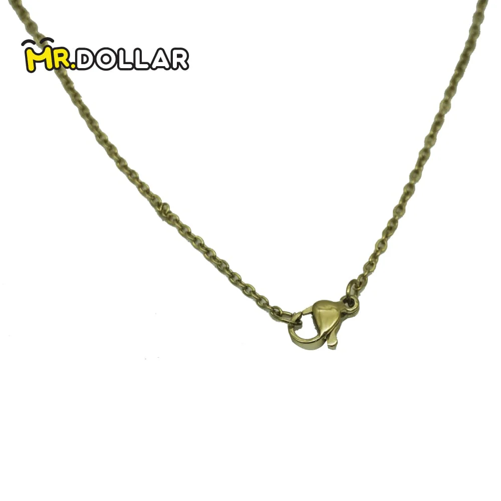 HIAS JEWELLERY Gold Necklace with Black Lava Natural Diffuser Stone - Triangle - Image 4