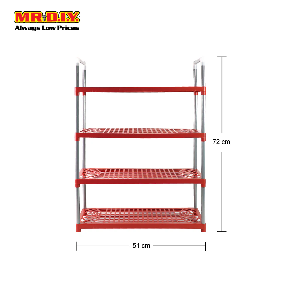High Quality 4 Tier Plastic Shoe Shelf 1620 - Image 8