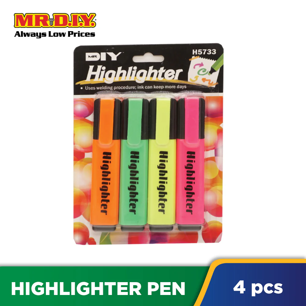 (MR.DIY) Highlighter Color Pen (4pcs) - Image 2