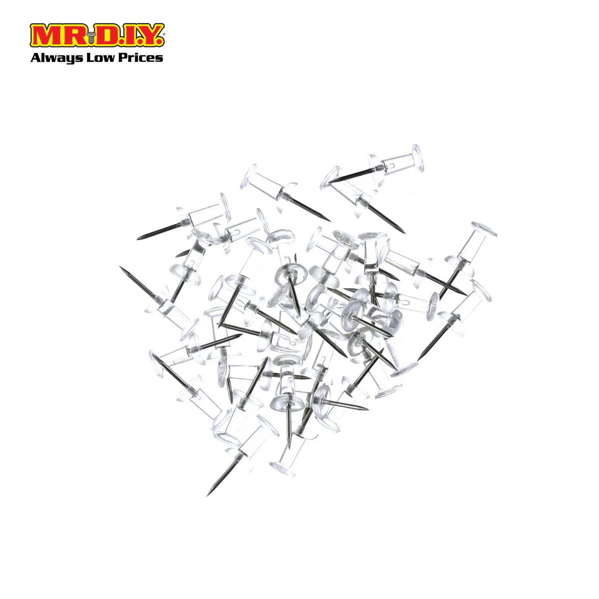 HONG YUE Plastic Transparent Head Push Pin (40 pcs) - Image 2