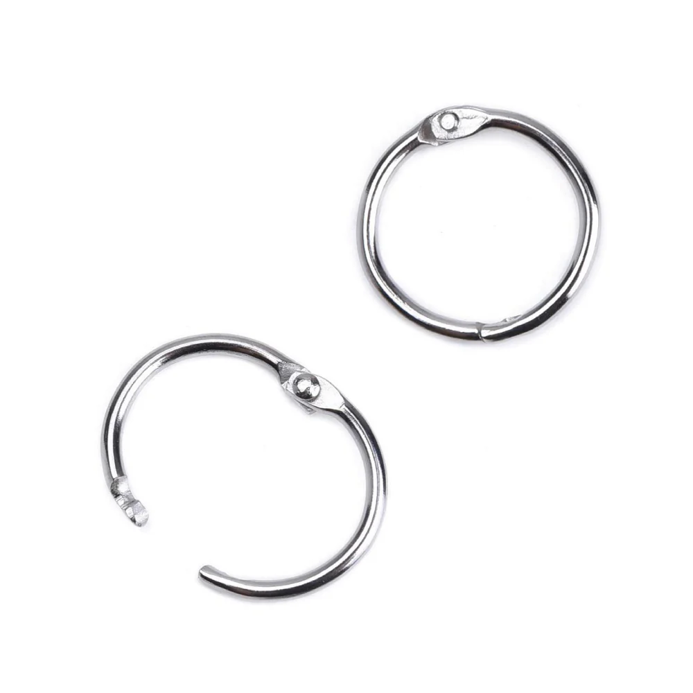 HONGYUE Metal File Book Card Snap Closure Binder Rings 32mm (8pcs) - Image 3