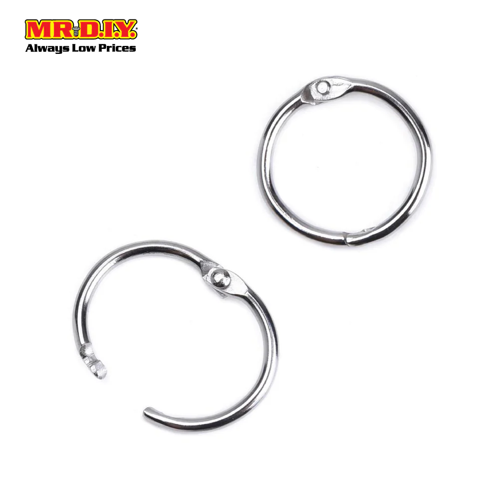 HONGYUE Metal File Book Card Snap Closure Binder Rings 32mm (8pcs) - Image 4