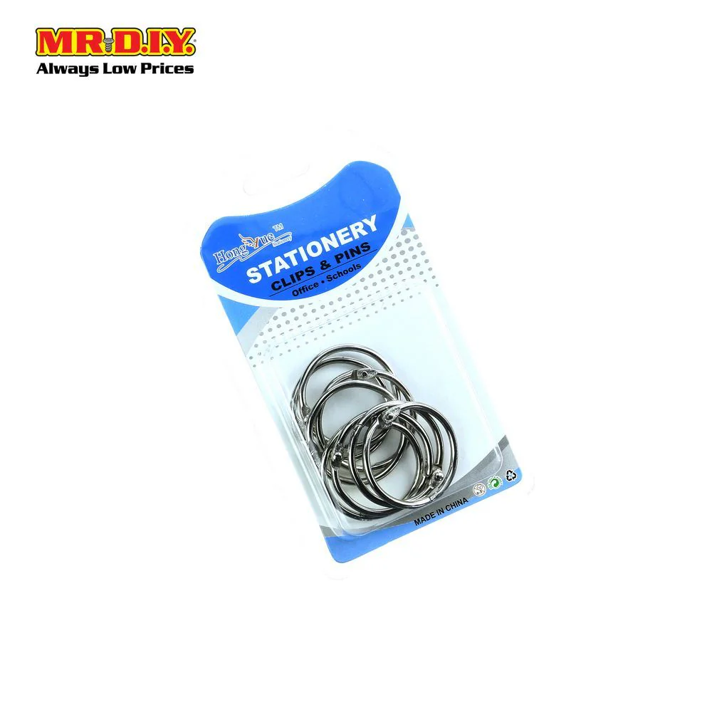 HONGYUE Metal File Book Card Snap Closure Binder Rings 32mm (8pcs) - Image 5