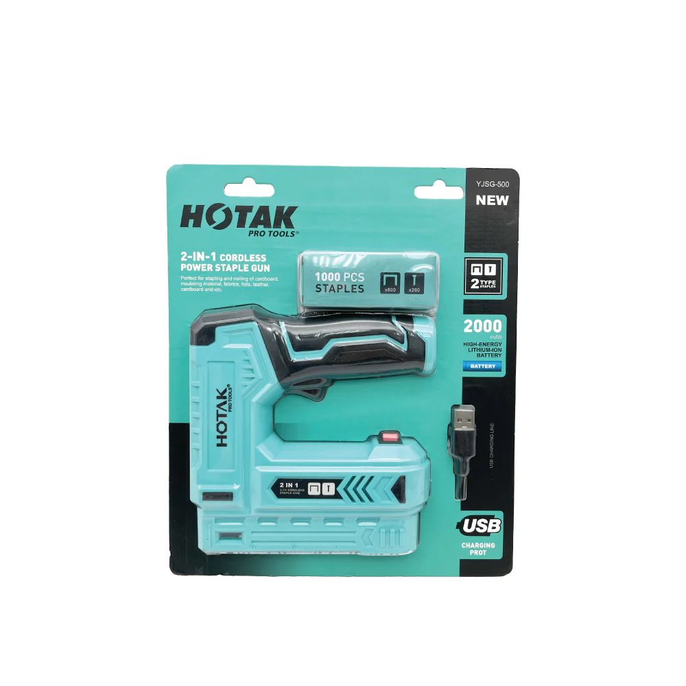 HOTAK Cordless Rechargeable USB Staple Gun 2 in 1 YJSG-500  (2000mAh) - Image 4