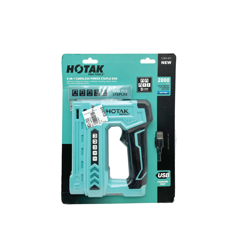 HOTAK Cordless Rechargeable USB Staple Gun 5 in 1 YJSG-501 (2000mAh) - Image 4