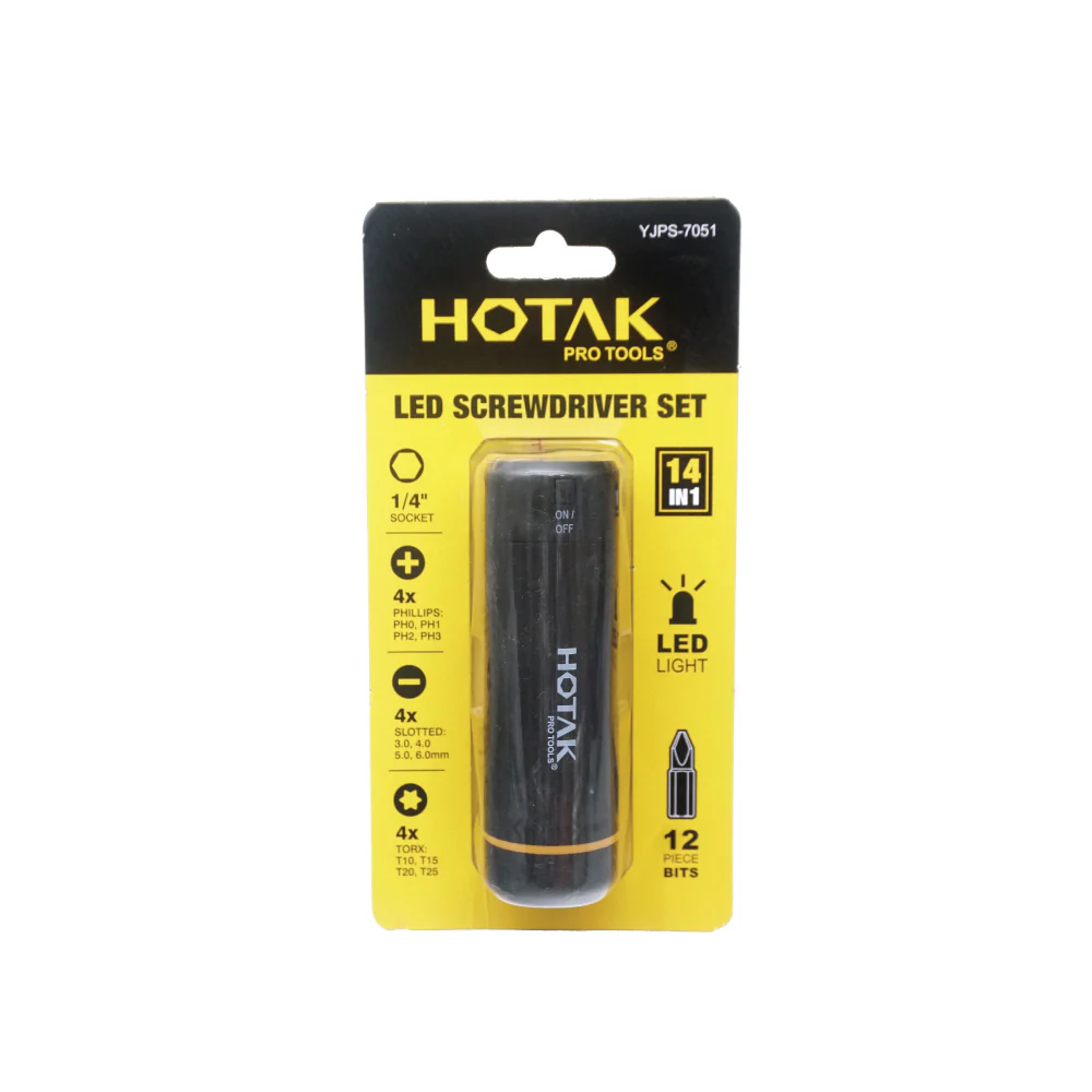HOTAK LED Light Set Screwdriver (14pcs) - Image 4