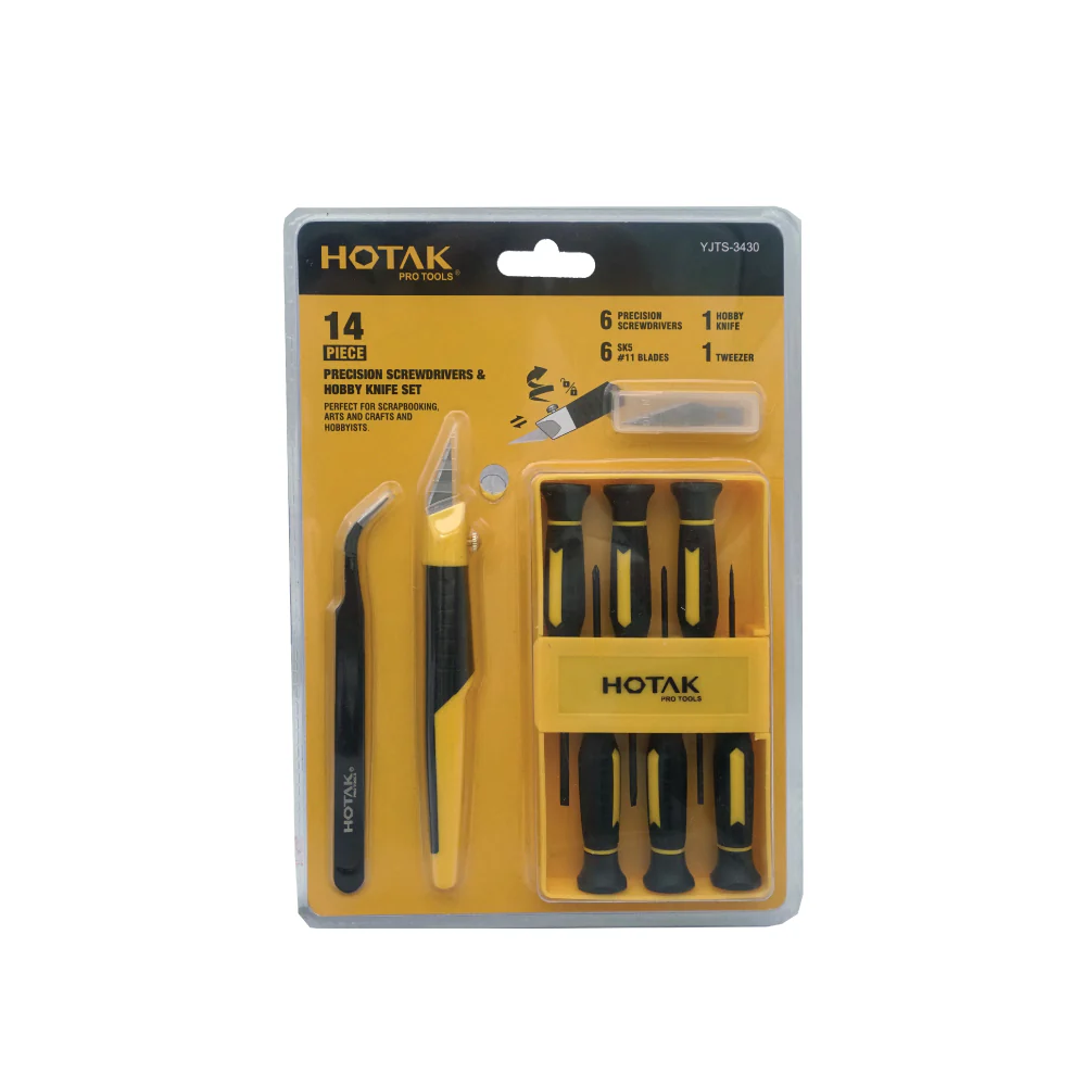 HOTAK Precision Screwdrivers & Hobby Knife Set YJTS-3430 - 14pcs - Image 2