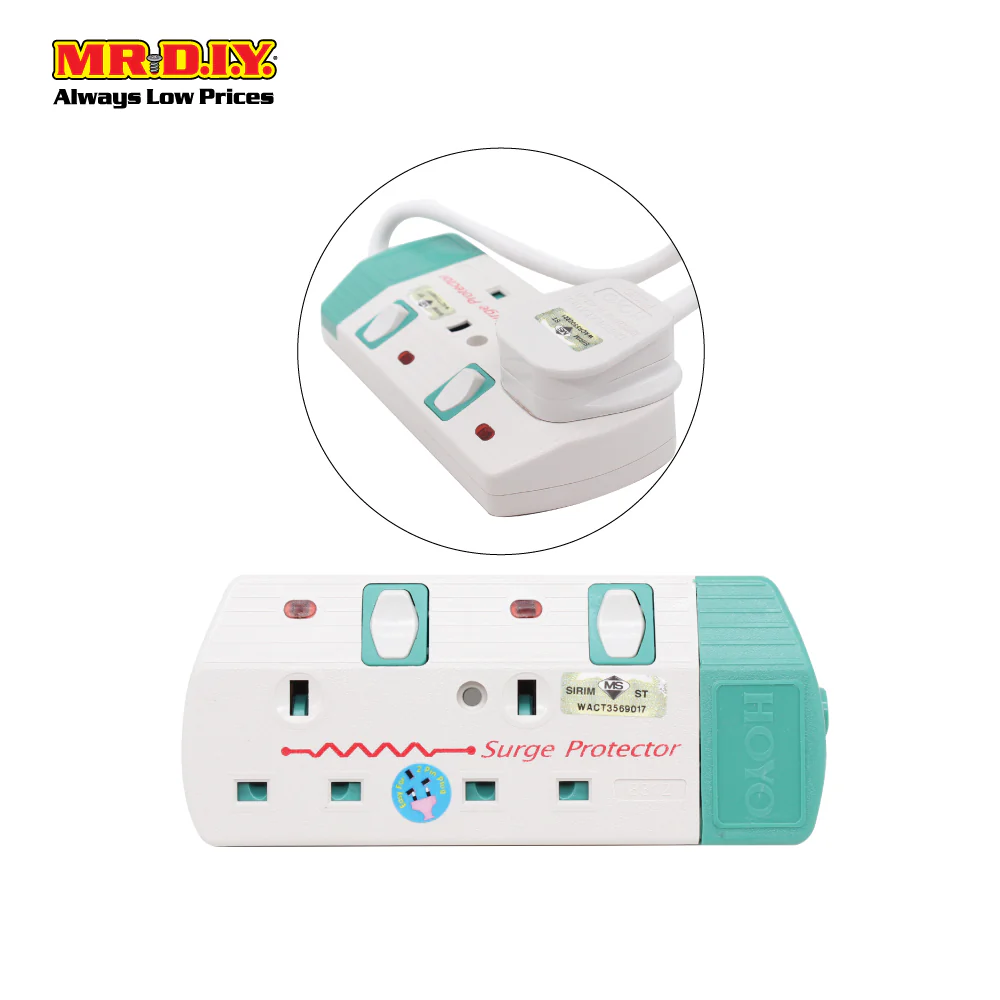 HOYO Extension Trailing Socket 3 Pin 2 Gang With SIRIM 2000W (2M) - Image 3
