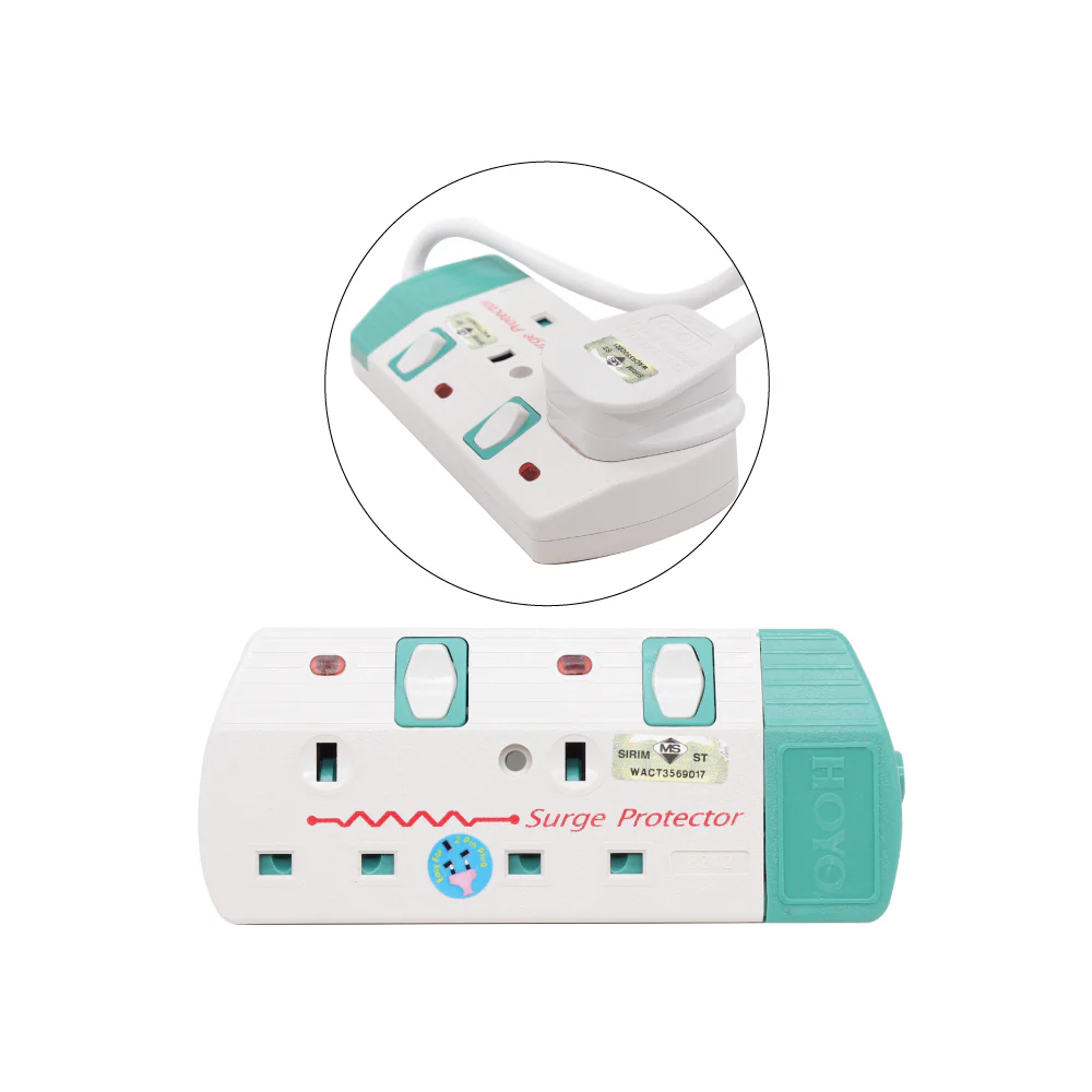 HOYO Extension Trailing Socket 3 Pin 2 Gang With SIRIM 2000W (2M) - Image 4