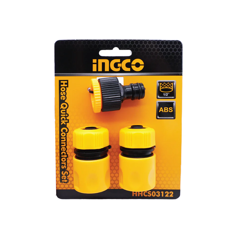 INGCO 1/2" Hose Quick Connection Set (3pcs) - Image 4