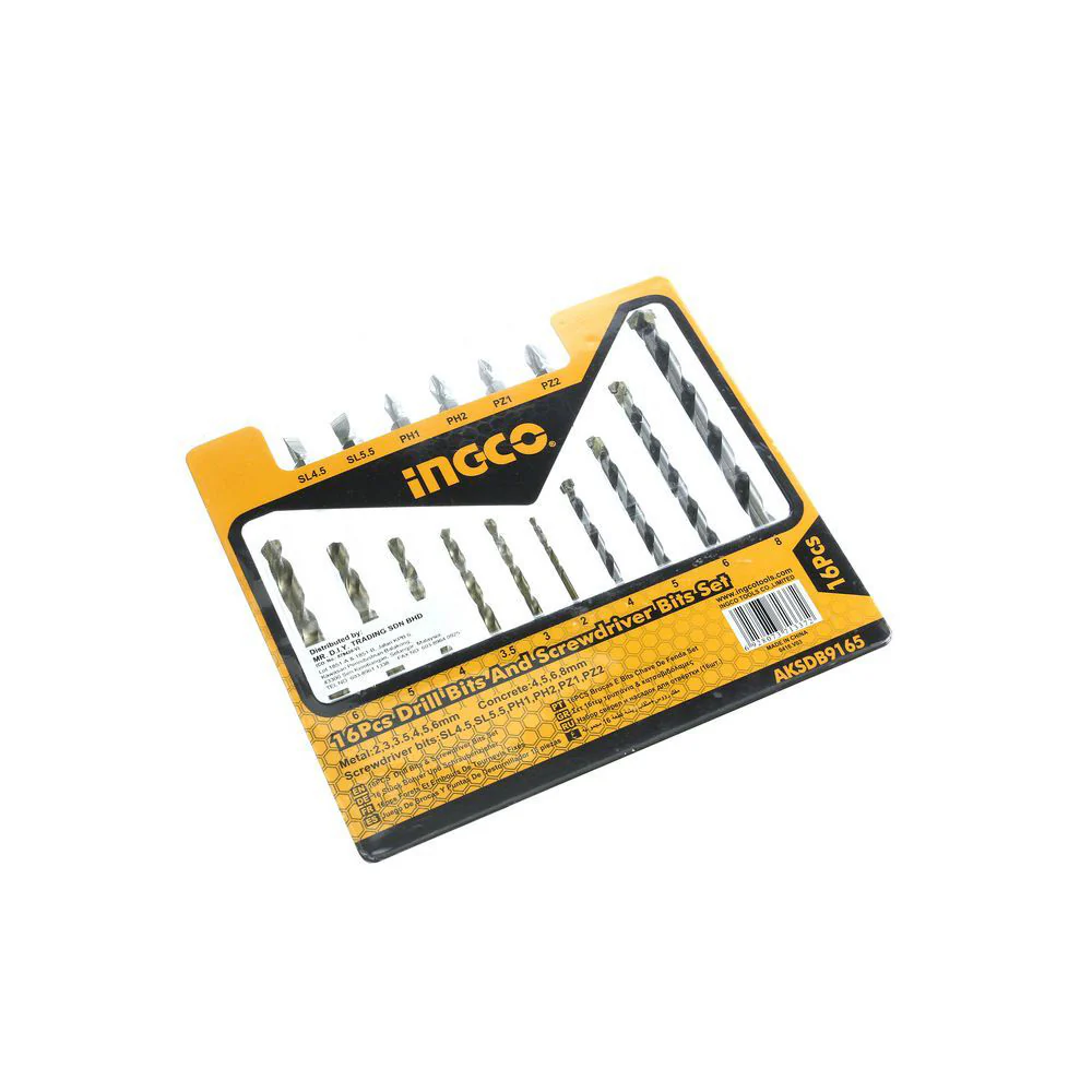 INGCO Drill Bits & Screwdriver Bits Set (16pcs) AKSDB9165 - Image 5