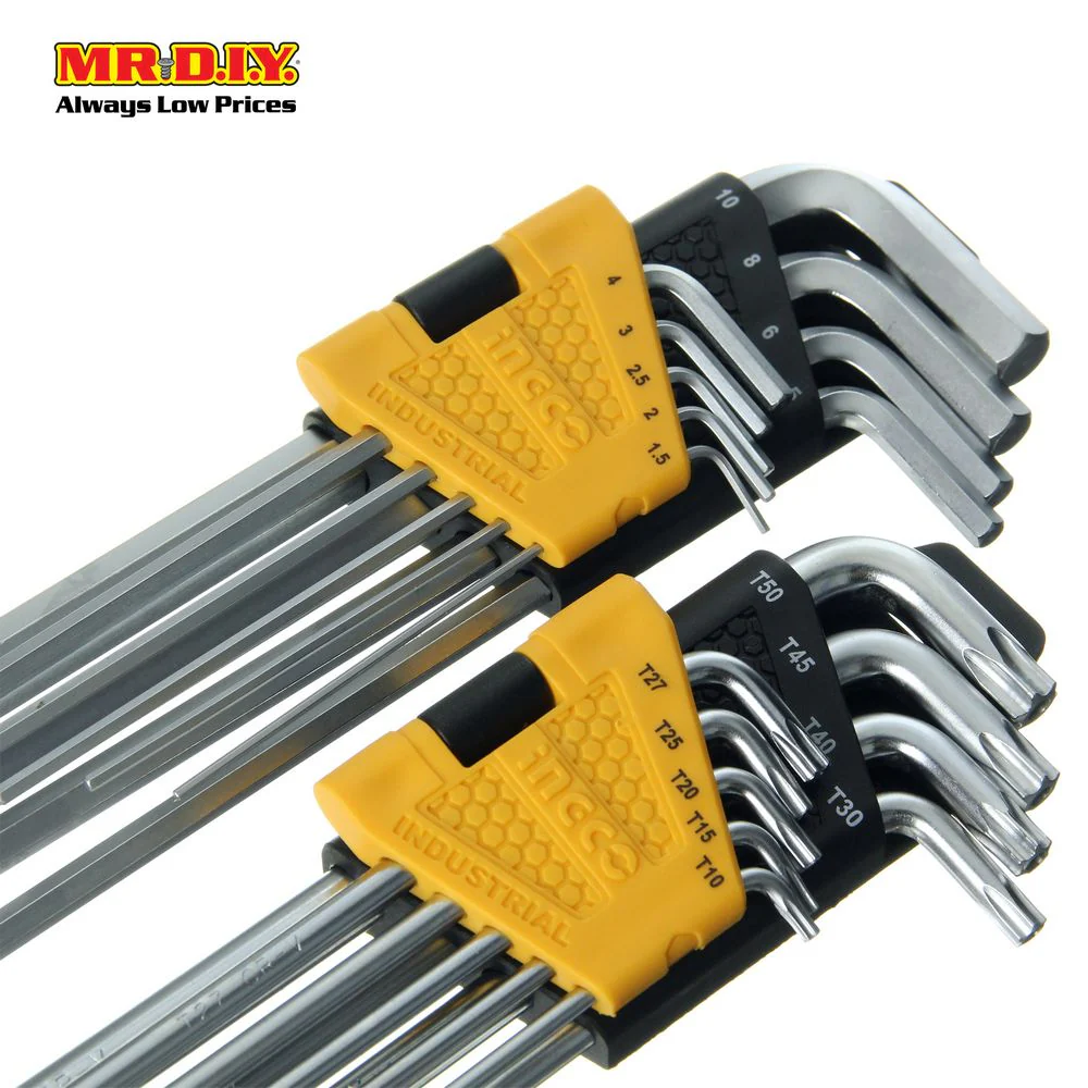 INGCO Hex Key and Torx Key Set (18pcs) - Image 2