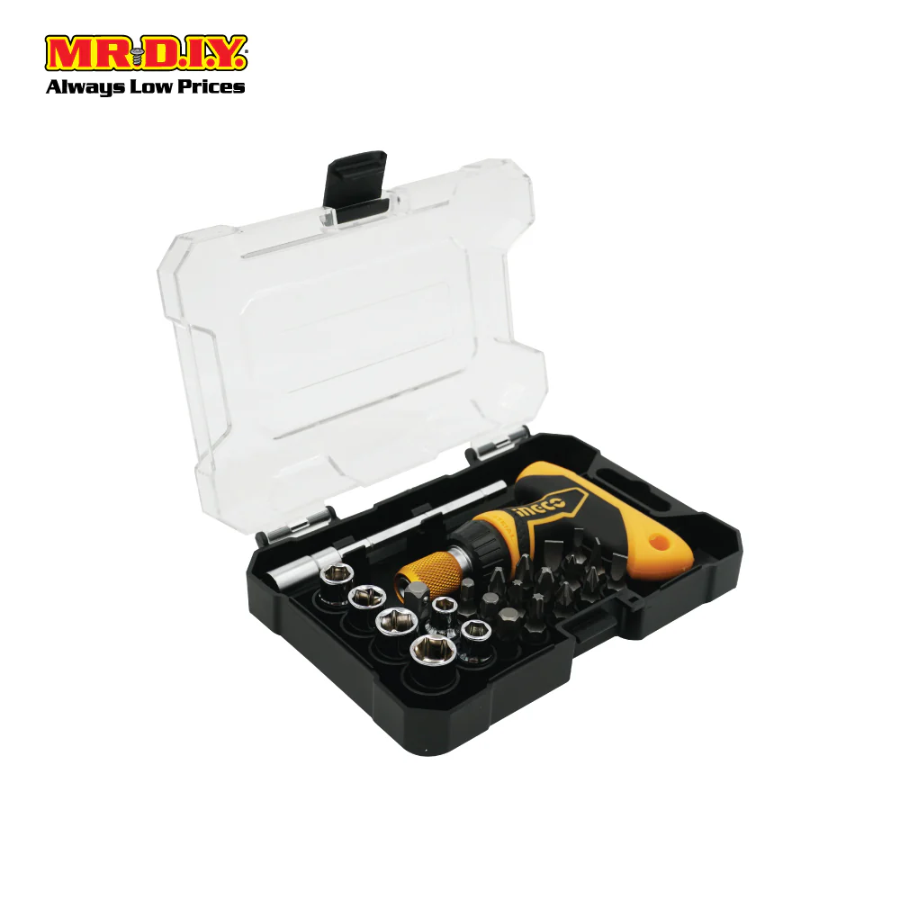 INGCO T-handle Ratchet Wrench Screwdriver Set (24pcs) - Image 3