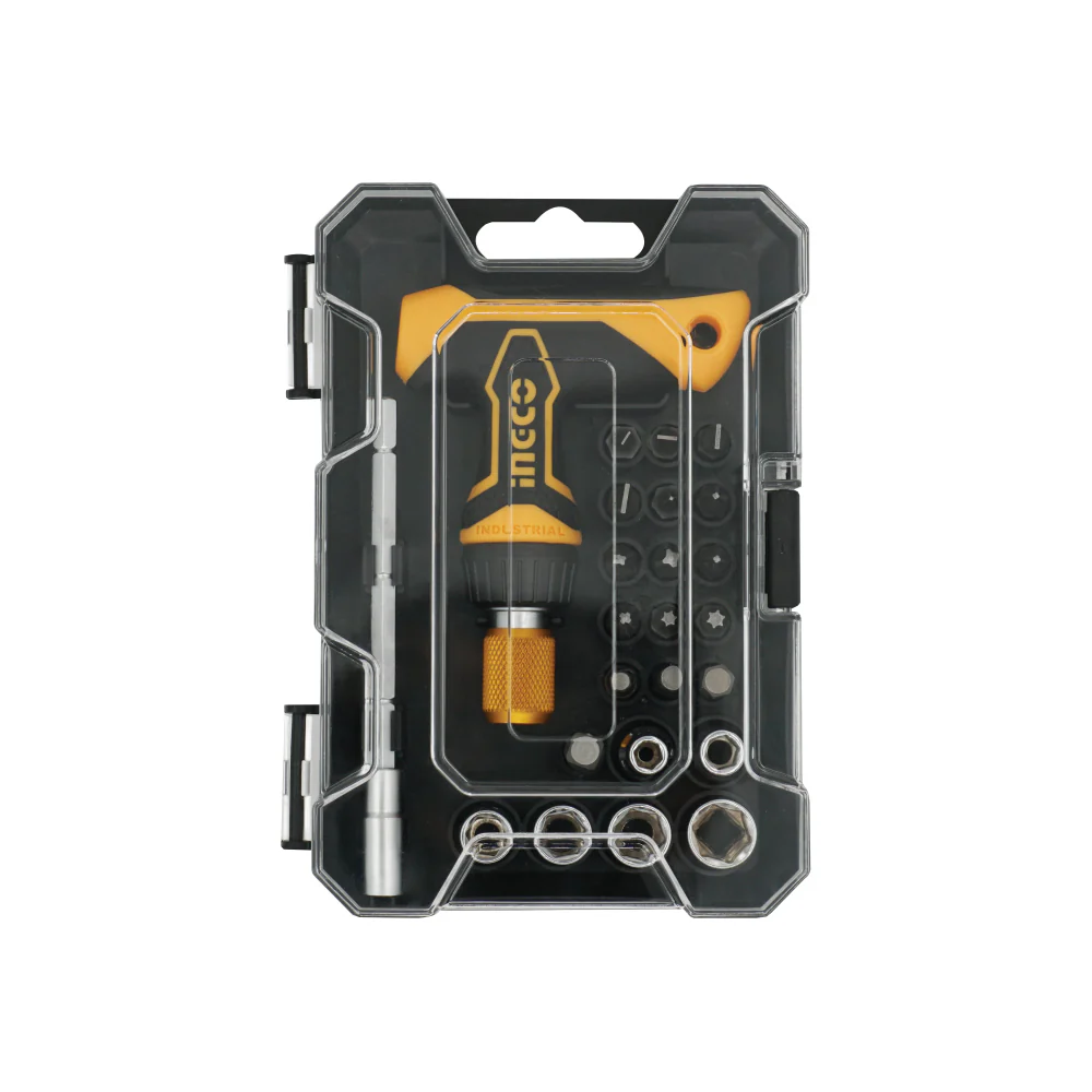 INGCO T-handle Ratchet Wrench Screwdriver Set (24pcs) - Image 4