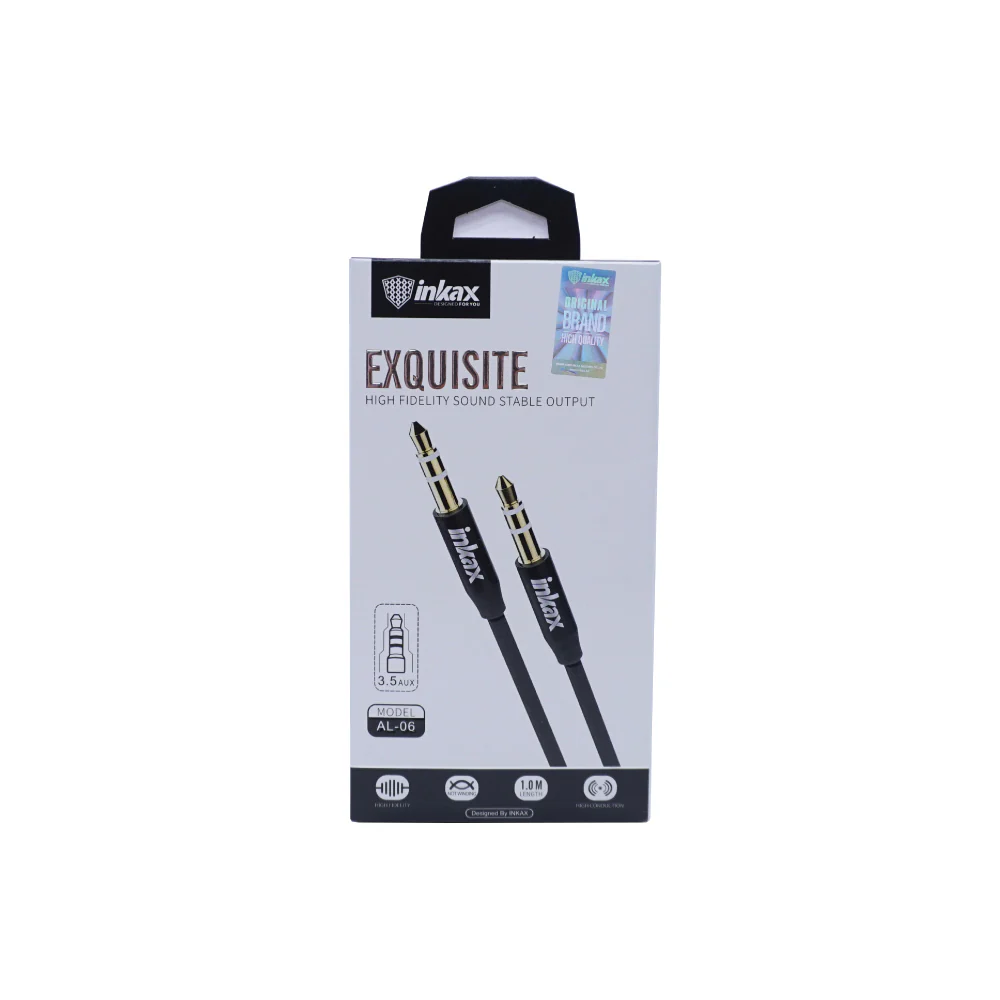 INKAX High Fidelity and Stable Output AUX Cable AL-06 - Image 3