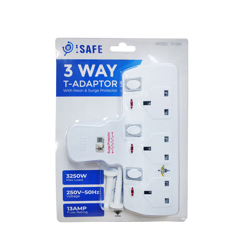 ISafe 3-Way T-Adaptor - Image 3