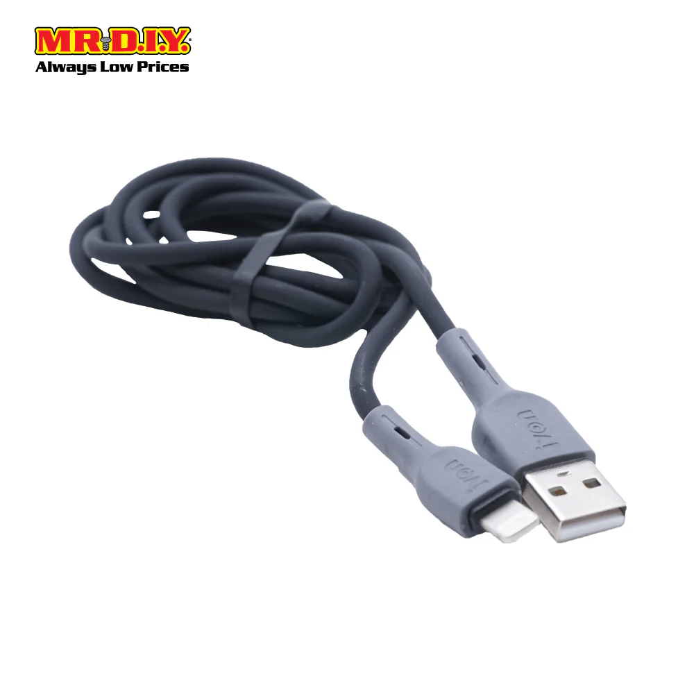 IVON Anti-Knotted iOS USB Fast Charging Data Cable 2.4A (1000mm) - Image 3