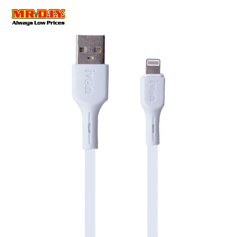 IVON Anti-Knotted iOS USB Fast Charging Data Cable 2.4A (1000mm) - Image 6