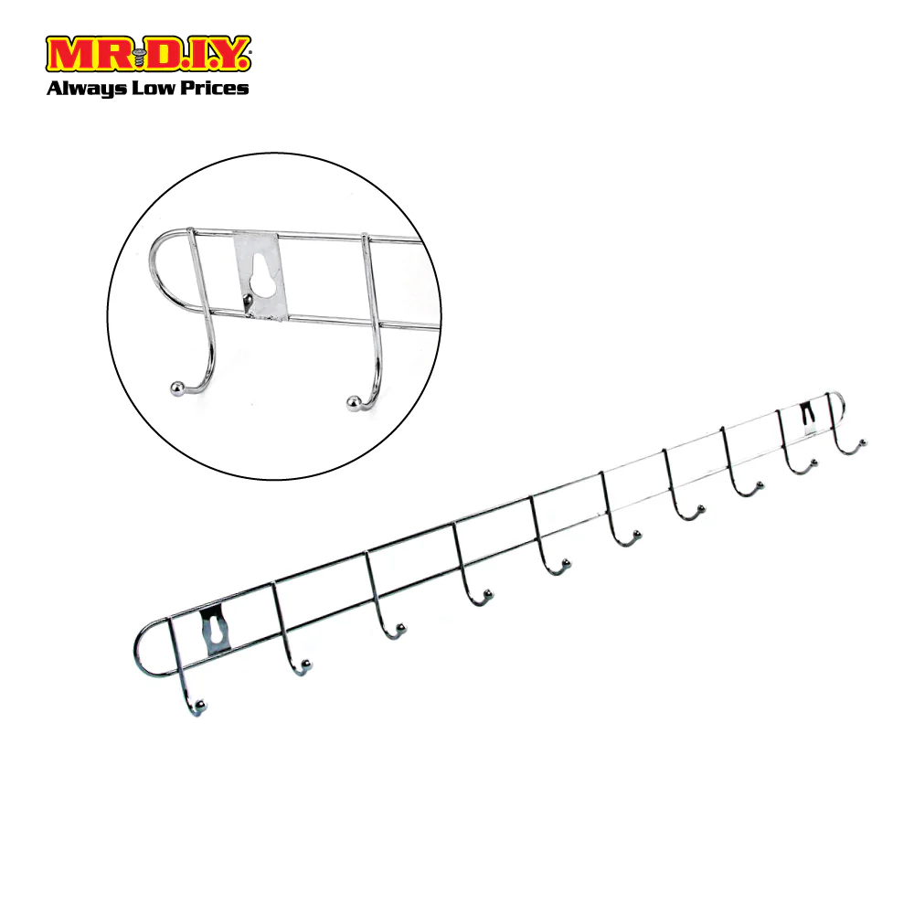 (MR.DIY) Clothes Towel Metal Door Hooks Organizer Hanger Wall-Mounted (60 x 0.5cm) - Image 4