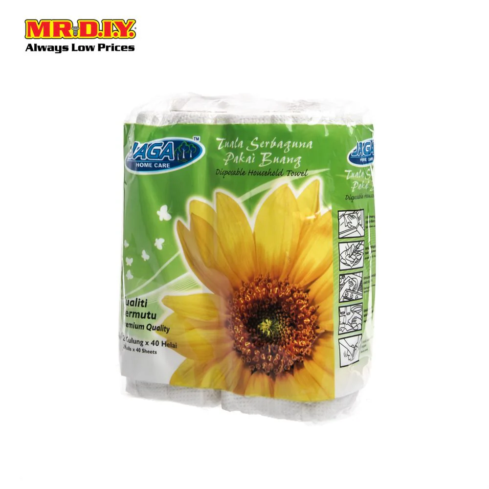 JAGA Premium Quality Kitchen Towel Roll (2 Rolls X 40's) - Image 3