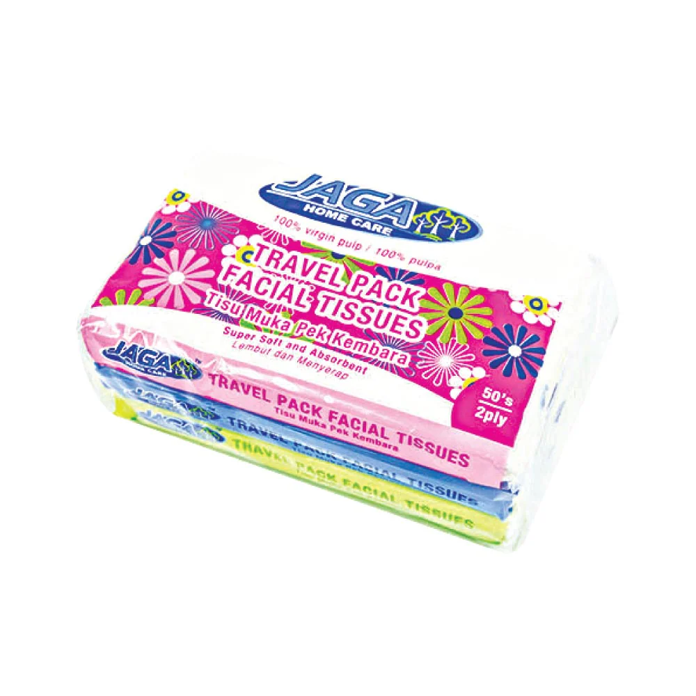 (MR. DIY) JAGA Travel Facial Tissues  Tisu Muka (3 x 50's) - Image 2