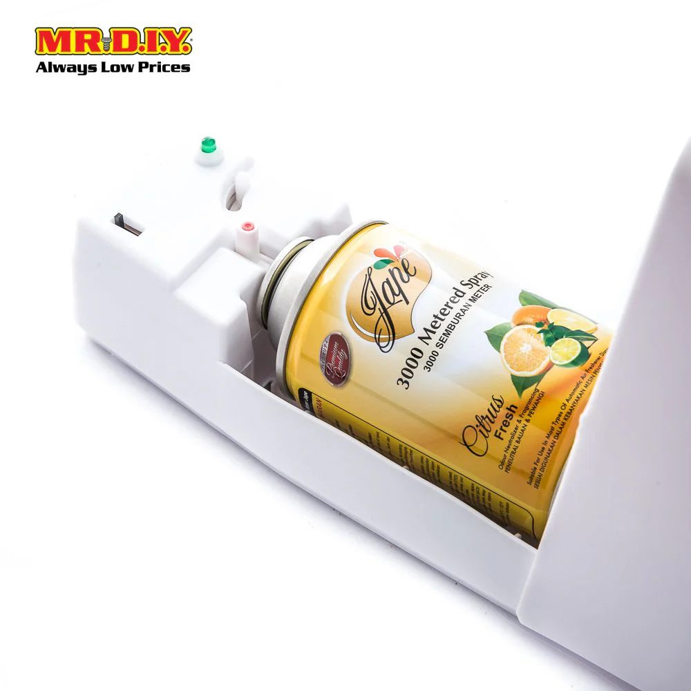 JAPE Automatic Air Freshener Dispenser Set with Air Freshener Citrus Fresh Spray Refill (300ml) - Image 3