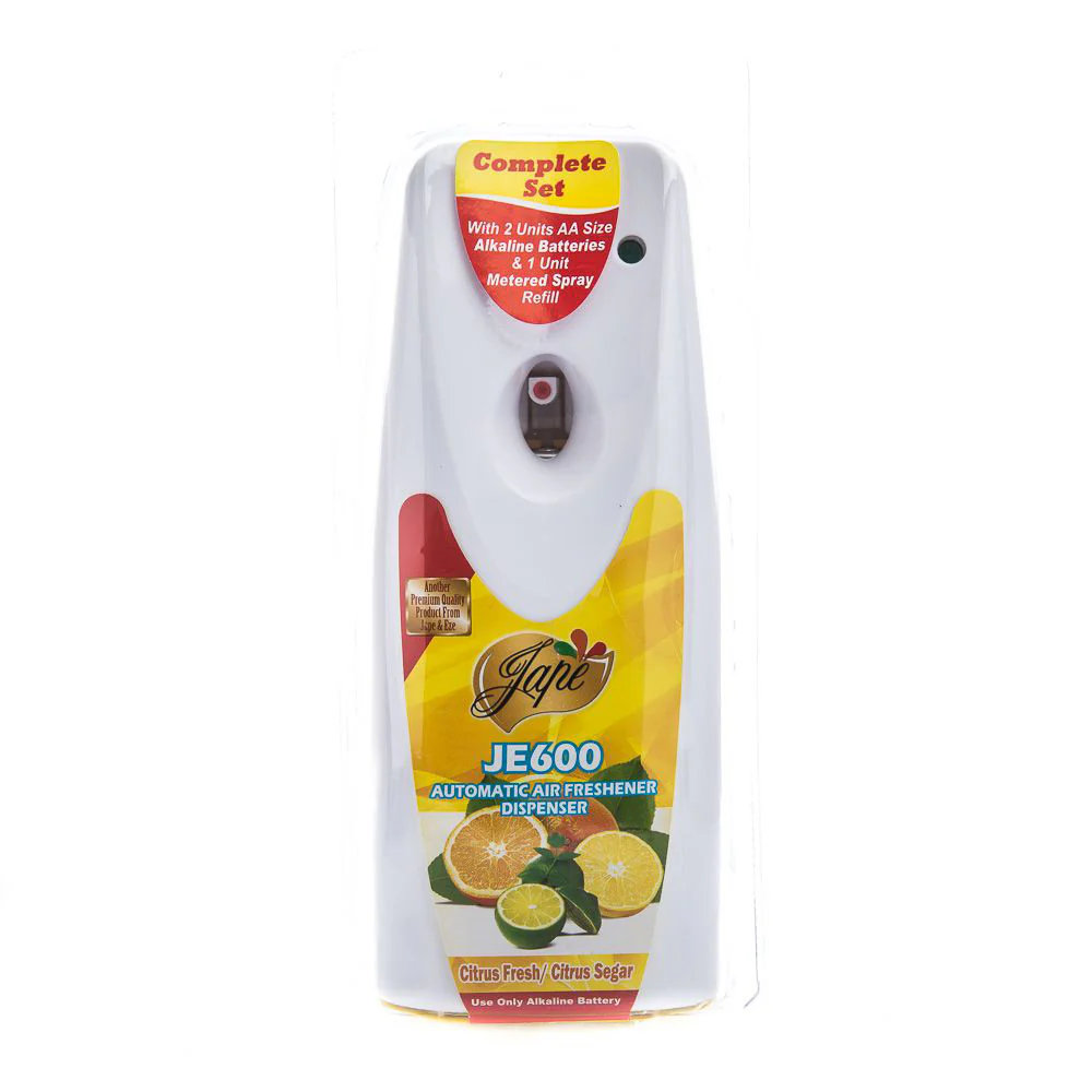 JAPE Automatic Air Freshener Dispenser Set with Air Freshener Citrus Fresh Spray Refill (300ml) - Image 6