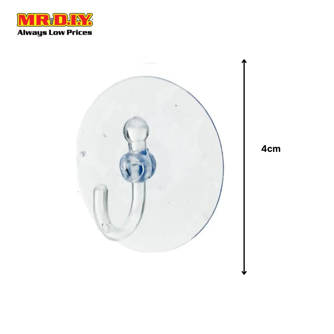 JIA WEI Transparent Suction Cup Hooks Wall Multipurpose Adhesive Punch-Free (4pcs) - Image 6