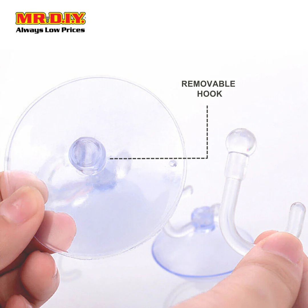 JIA WEI Transparent Suction Cup Hooks Wall Multipurpose Adhesive Punch-Free (4pcs) - Image 7
